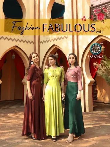 RAYON Aradhna Fashion Fabulous Vol 1 Long Wear Kurti Collection