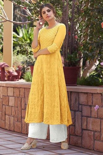 Crepe Lucknowi Ladies Kurti