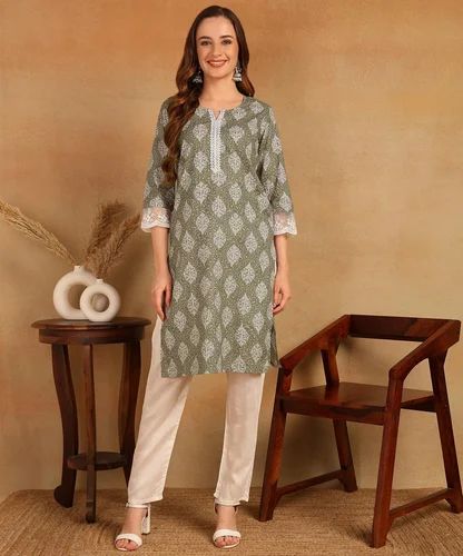 Cotton Ladies Printed Kurtis