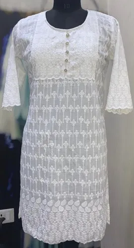 Cotton Chikan Kurti