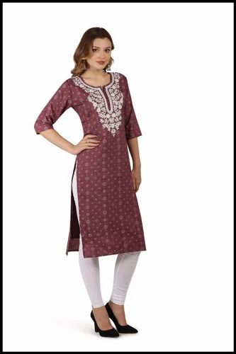 Cotton Lucknowi Chikankari Kurti
