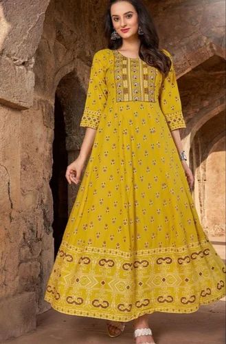 Cotton Regular Rayon Long Kurti