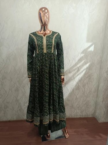 Cotton Long Kurti With Plazo