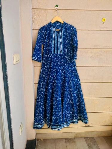 Cotton Anarkali Long Kurti (Size M)
