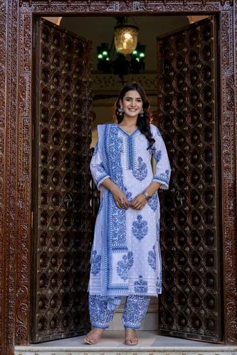 Ladies Printed Kurti Pant Set