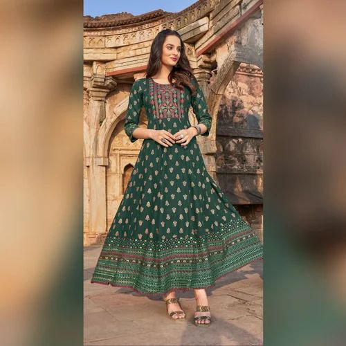 Rayon Long Kurtis