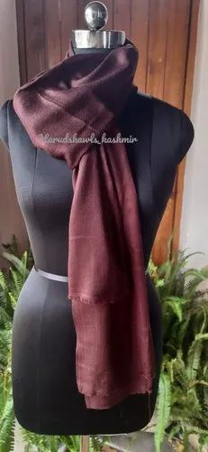 Brown Kashmiri Crewel embroidered superfine wool stoles