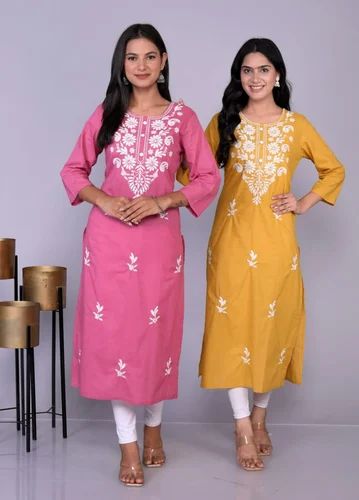 Cotton Lucknowi Kurtis
