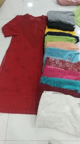 Chiffon Kurti Moti Work