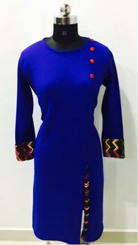 Formal Wrinkle Free Woolen Kurtis