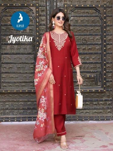 Ladies Vertican Silk Prited Kurti Bottom With Dupatta Collection, Size: XL