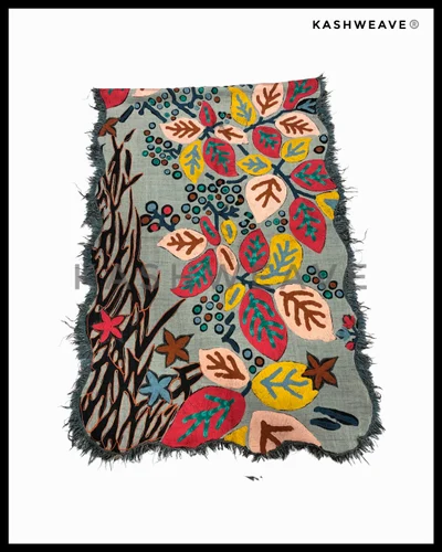 Boiled Wool Embroidery Stole
