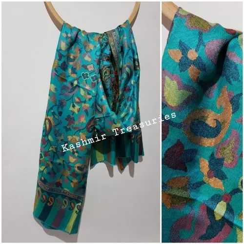 Kashmir Treasuries Rectangle Kani Work Pure silk modal Stole