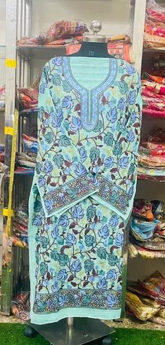 Georgette Semi Stitched Kurti, Straight