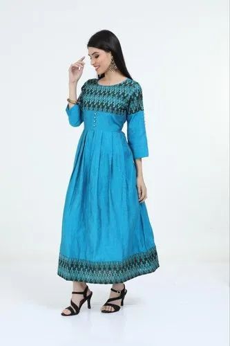Ladies Silk Ikat Kurti