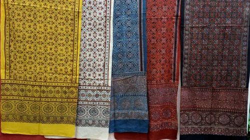 Cotton Hand Block Ajarakh Print Stole