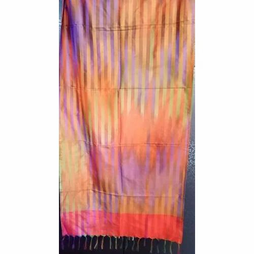 Gold Fab Silk Ladies Fancy Stole