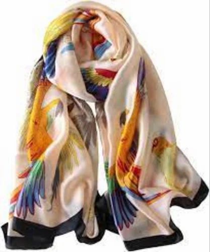 Multicolor Designer Silk Stole