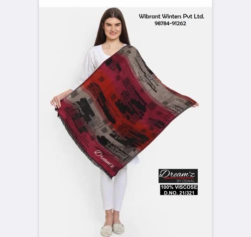 Polyester Mix Designer Woolen Stoles