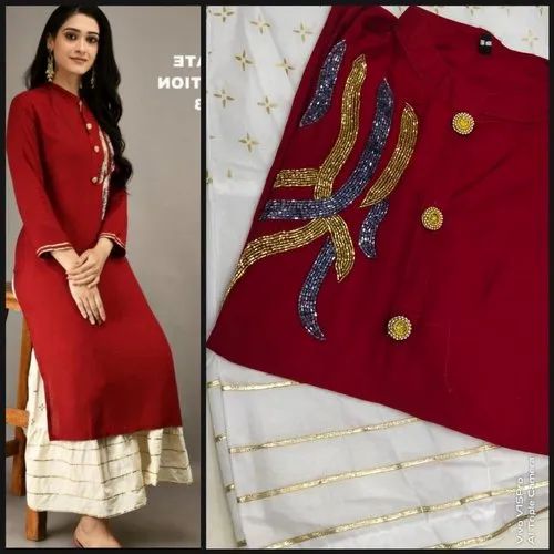 Fashion Mart Full Sleeve Woolen Kurtis With Plazzo, Wash Care: Handwash