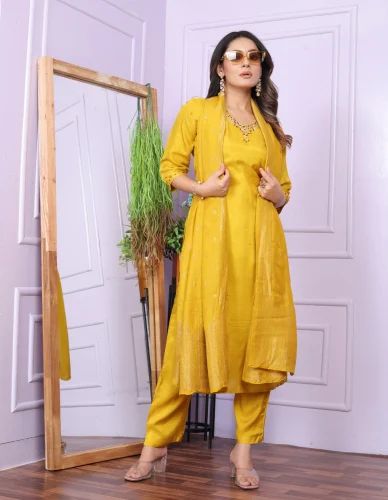Latest Designer Pure Viscose Silk Printed Kurti Set