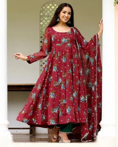 Georgette Long Kurti