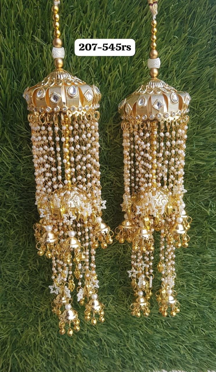 Artificial Metal and Stone Earrings