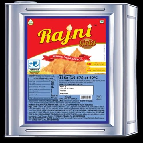 Rajini Gold 15Kg Refined Palmolein Oil
