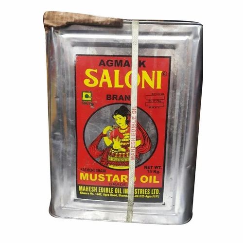 Expeller Saloni Kachchi Ghani Mustard Oil, Packaging Type: Tin, Packaging Size: 15 Litre