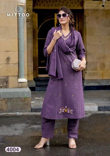 Fast Selling Thread Work Cotton Dress