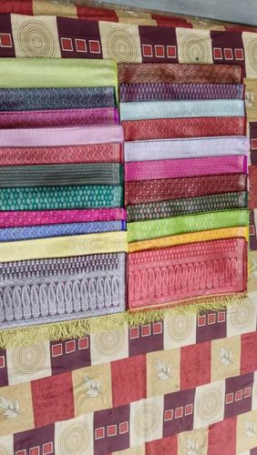Brocade Silk Stoles Hand Woven Banarasi Style Shawls Floral Jacquard Evening Wraps Wholesale