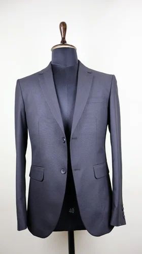 Cotton Plain Dark Grey Corporate Blazer