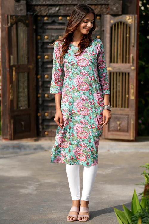 Hand Block Kurti