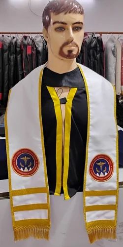 Event Graduation Day Uttariya AIIMS White Silk Stole