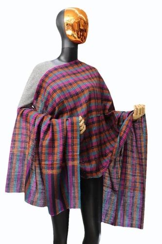 Pure Pashmina Checks Strips Stole