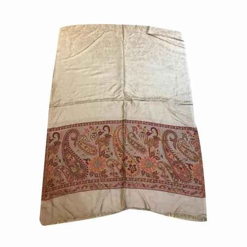 Kshitiz Textiles Rectangular Cream Embroidered Ladies Stole