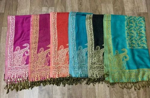 Kshitiz Textiles Women Viscose Jamawar Stole