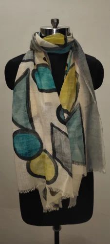 Woolen Brush Printed Stole