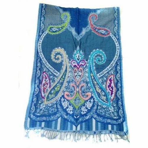 Woolen Casual Wear Embroidery Ladies Stole