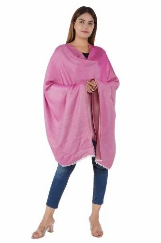 Party Wear Plain Pink Modal Stole