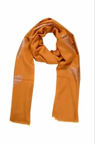 Fine wool natural Foil Print Stoles