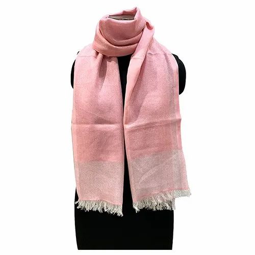 Saan Designs Fancy Cotton Jacquard Stole With Fringes, Size: 27x72 Inches