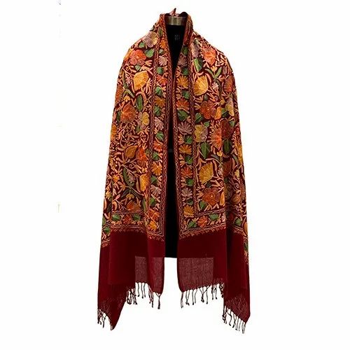 Merino Wool Aari Embroidery Scarves & Shawls