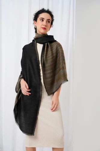 Space Dyed Reversible Merino Wool Stole
