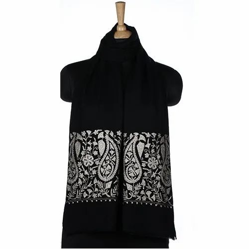 Plain Saan Designs Badla Work Stole