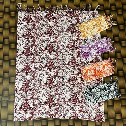 Brown Viscose Satin Stole