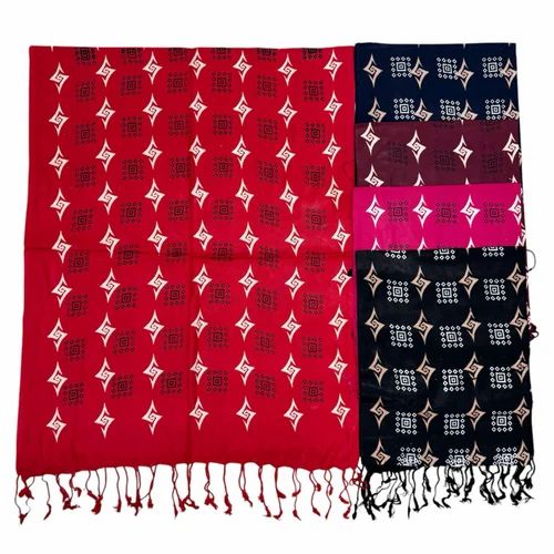 Discharge Printed Satin Reyon Stoles