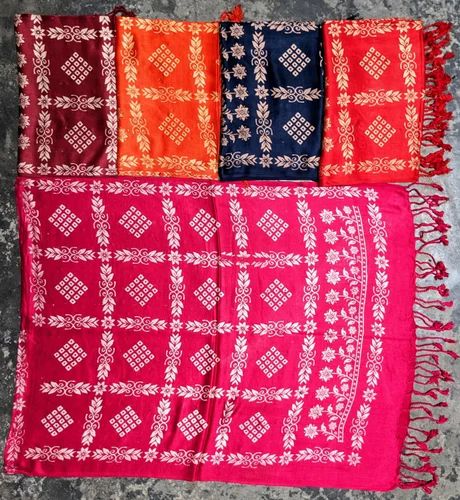 Printed Viscose Satin Discharge Stoles
