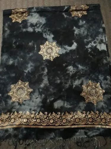 Viscose Satin Gold Print Stole