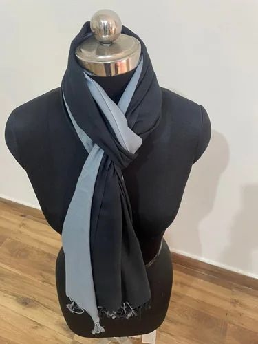 Cotton ombre dyed stole with fringes